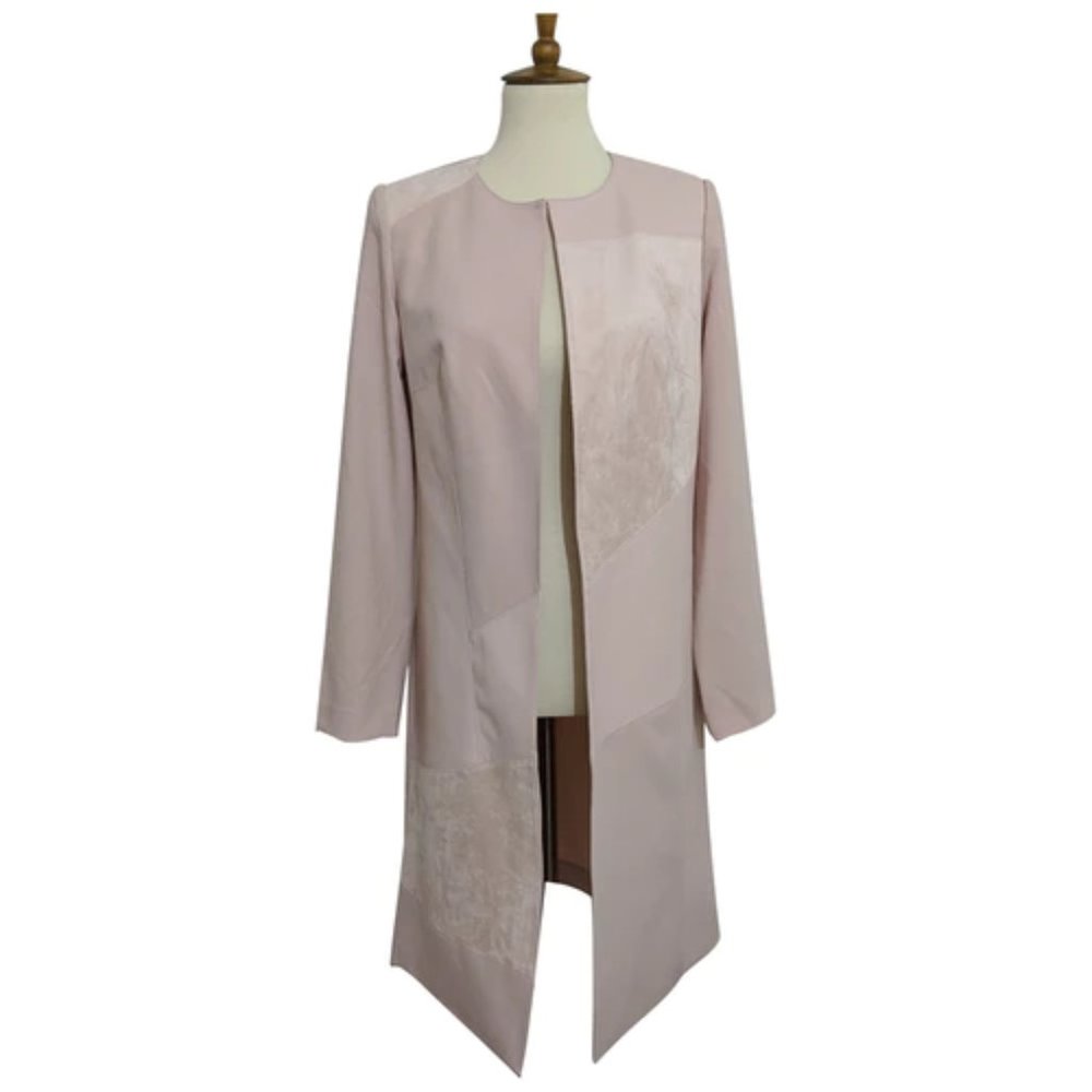 Calvin Klein Faux Suede Pale Pink Jacket Blazer New Sz 4